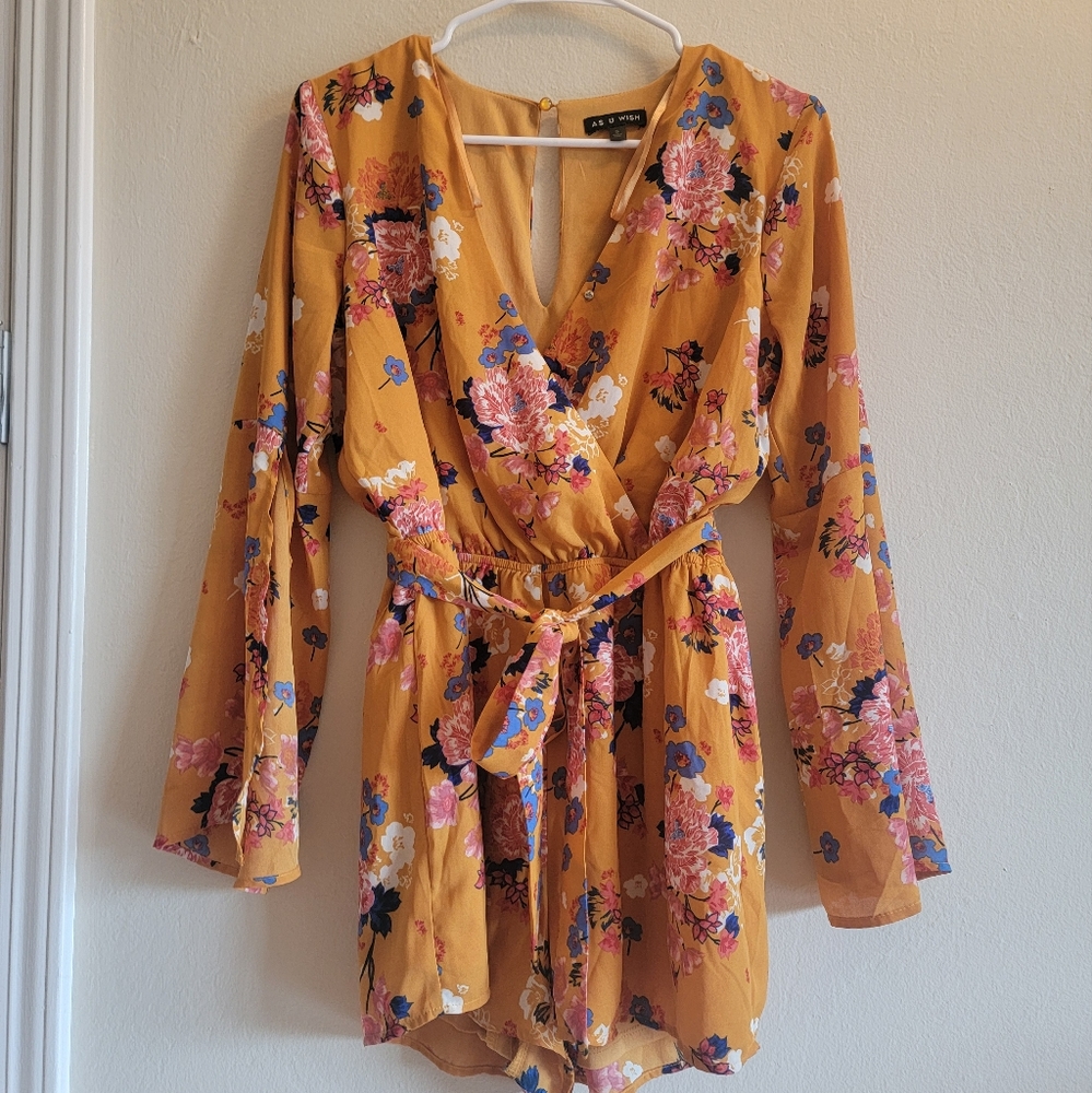 Yellow Floral Romper